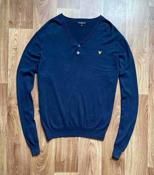 Men Lyle Scott Sweater Black Cotton XL-XXL