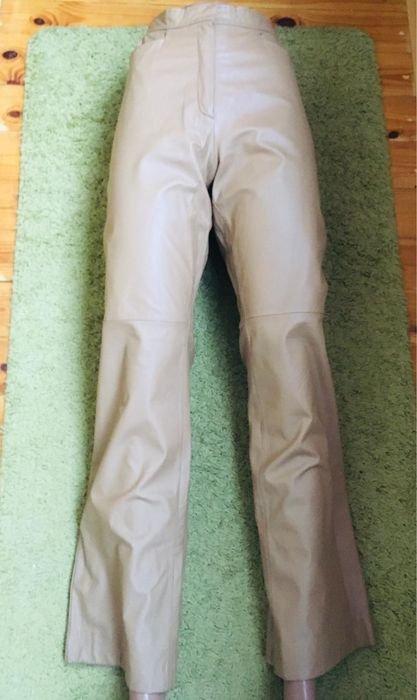 Donna Caractere Pantaloni Beige Pelle 40