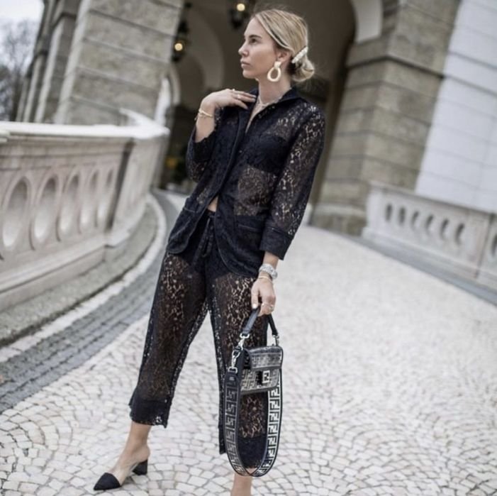 Femme Intimissimi Veste Noire Dentelle S