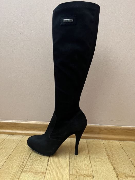 Мужские Lesilla Сапоги Чёрные Замша 37.5