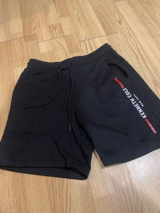 Men Kenneth Cole Shorts Black Cotton 30
