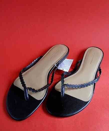 Damen Banana Republic Sandalen Schwarz Leder 39M