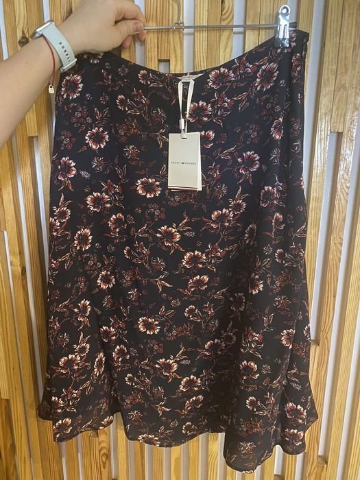 Women Tommy Hilfiger Skirt Navy Viscose 40