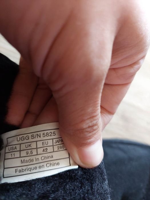 Мужские Ugg Чоботы Чёрные Замша 43