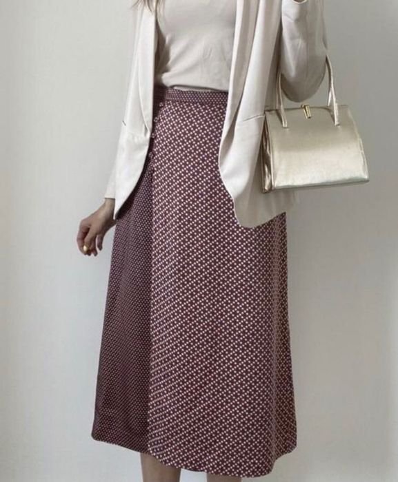 Женская Jigsaw Юбка Коричневая Вискоза 36