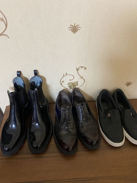 Женские Marco Tozzi Туфли Чёрные Кожа 38