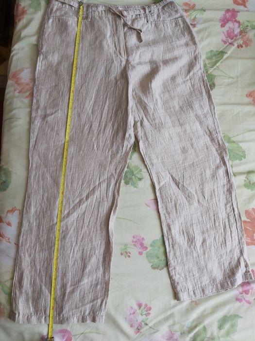Femme Gerry Weber Pantalons Beige Lin 40