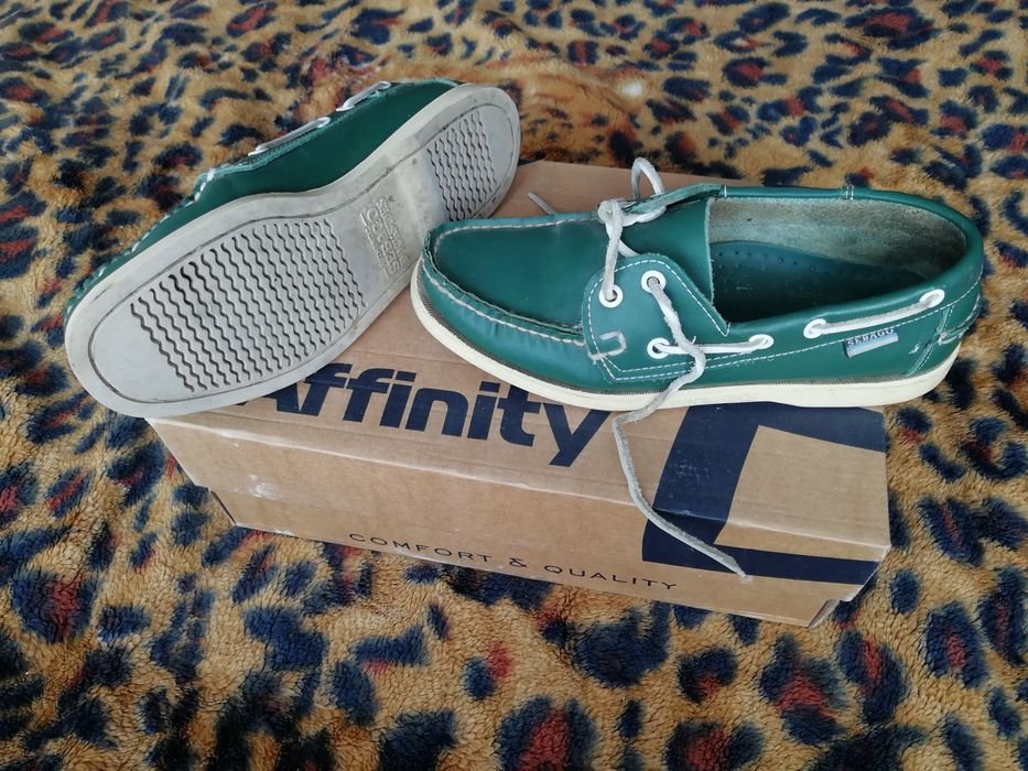 Uomo Sebago Mocassini Verde Pelle 39