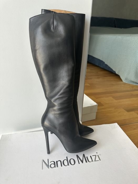 Женские Nando Muzi Сапоги Чёрные Кожа 36