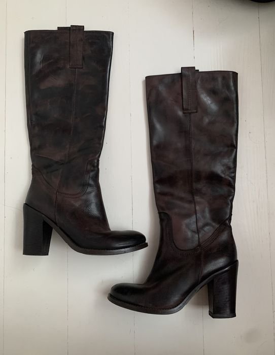 Damen Navyboot Stiefel Leder