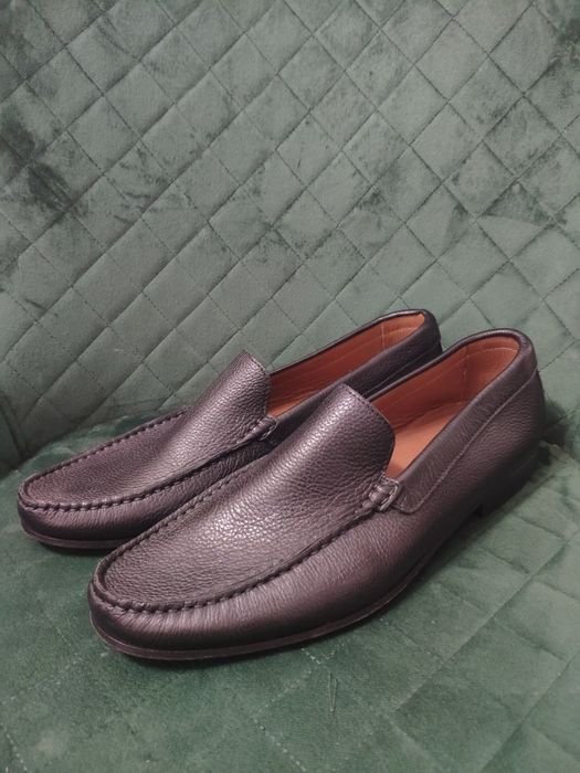 Мужской Navyboot Лоферы Чёрный Кожа 41