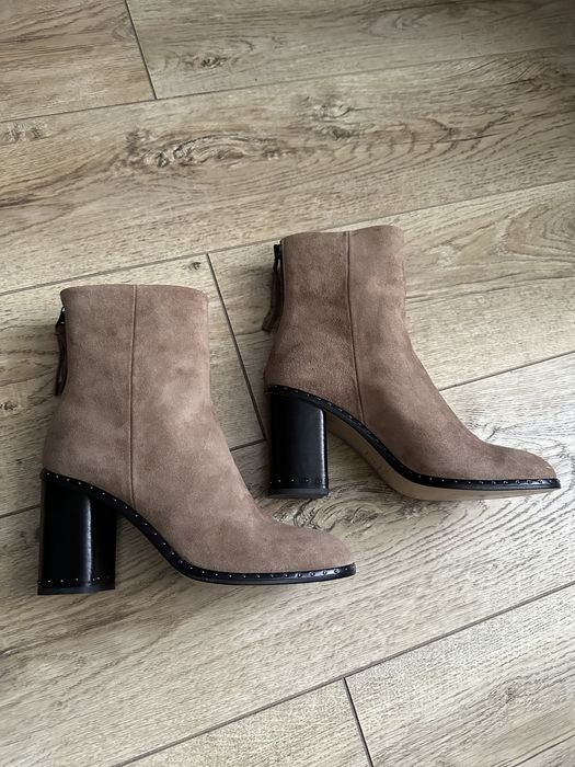 Женские rag & bone Полусапоги Бежевые Замша 37