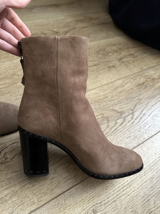 Женские rag & bone Полусапоги Бежевые Замша 37