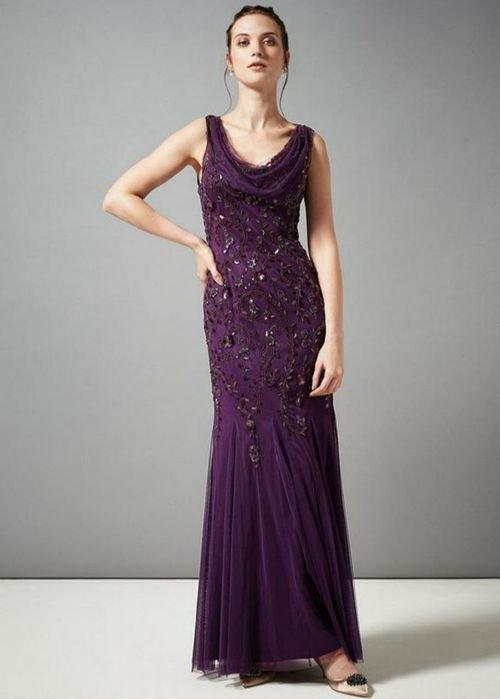 Женское Phase Eight Вечернее Платье Бордовый 12