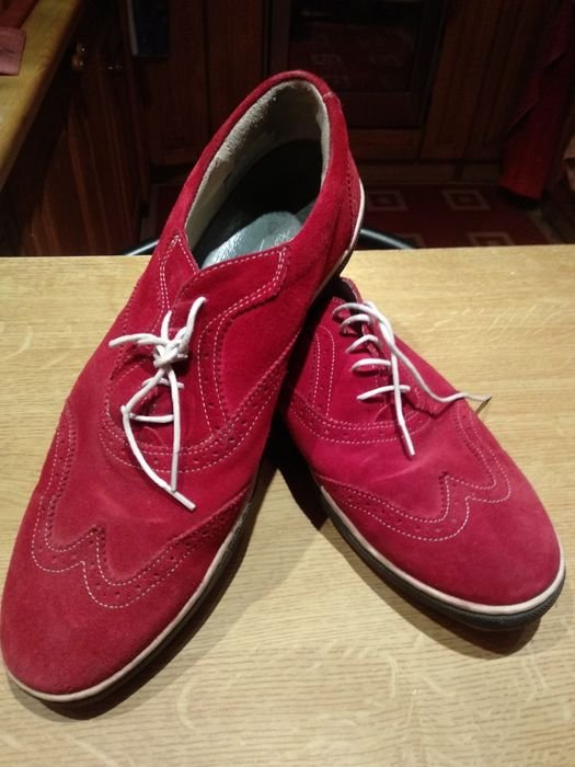 Мужские Туфли Красные Замша 42.5