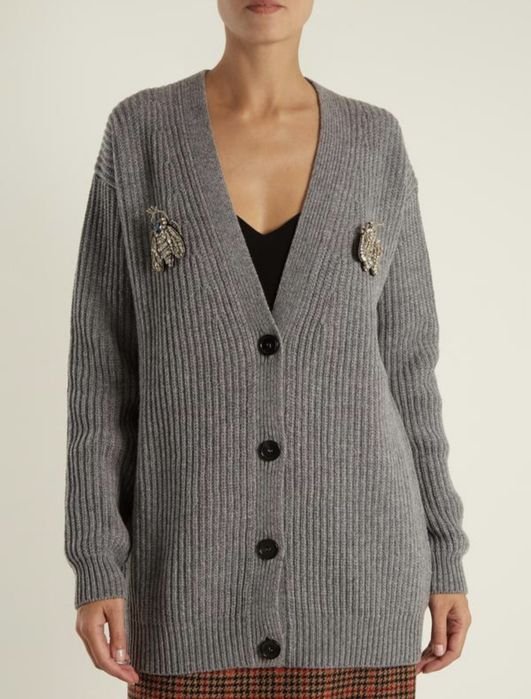 Damen Rochas Pullover Grau Wolle 38