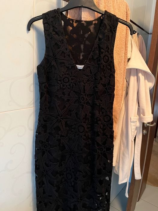 Женское Платье Чёрное Велюр 36