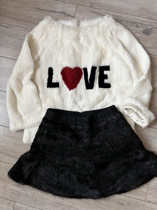 Женский Giuliana Teso Пиджак Белый Кроличий Мех 36