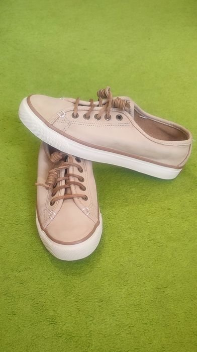 Женские Sperry Мокасины Бежевый Кожа 36