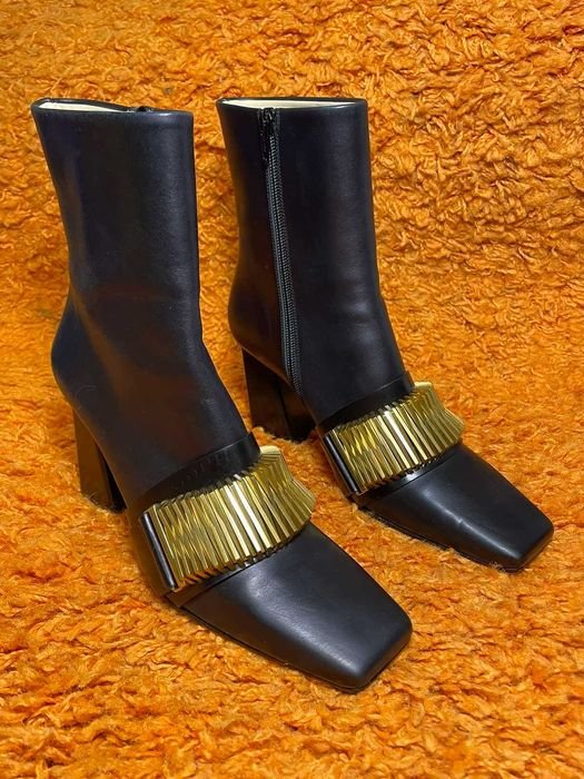 Женские Proenza Schouler Полусапоги Чёрные Кожа 38