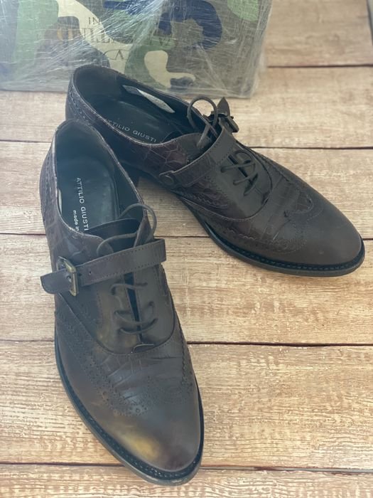 Женские AGL Туфли Коричневый Натуральная кожа 39.5