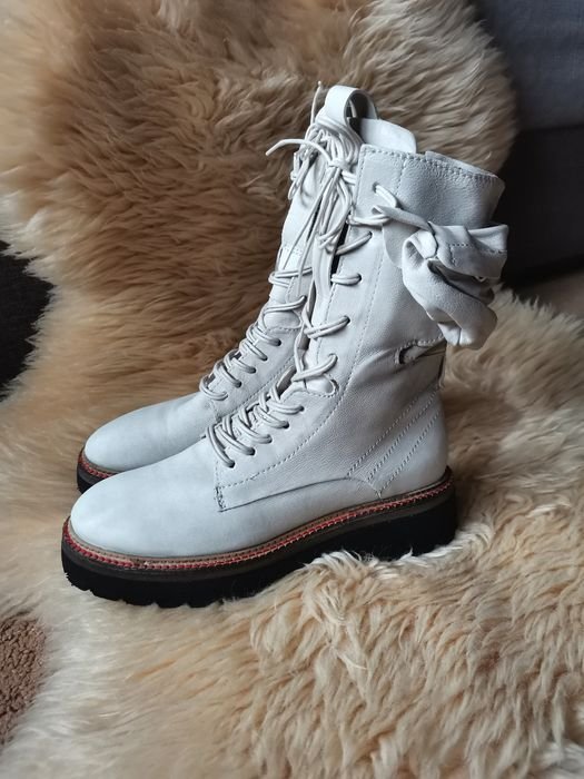 Femme A. S. 98 Airstep Bottes Blanches Cuir 38