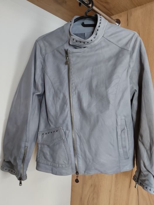 Мужской Patrizia Pepe Куртка Серый Кожа