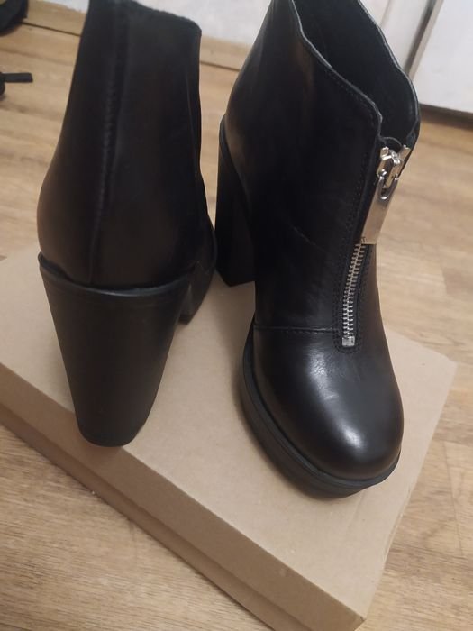 Women Kurt Geiger Ankle Boots Black Leather 38