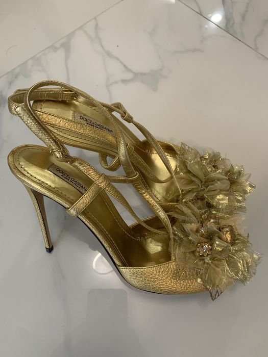 Donna Dolce&Gabbana Tacchi Oro Pelle 38