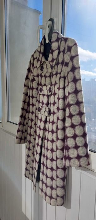 Женское Laura Ashley Пальто Фиолетовое Вовна 36