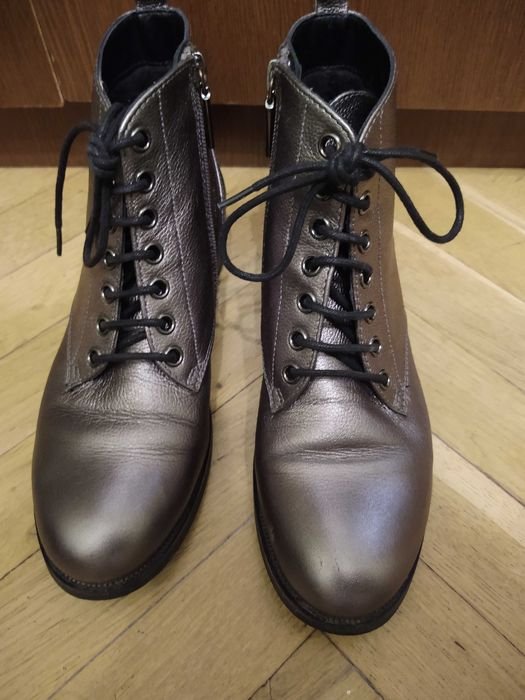 Femme Carlo Pazolini Bottes Argent Cuir 37