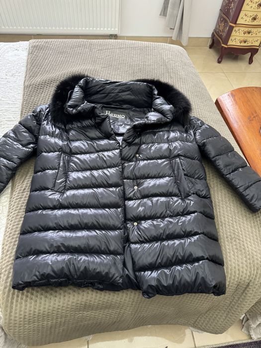 Женский Herno Пуховик Чёрный 36