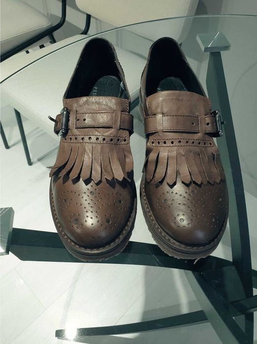 Women Peter Hahn Heels Brown Leather 37