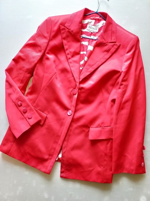 Femme Louis Feraud Blazer Rouge Soie 40