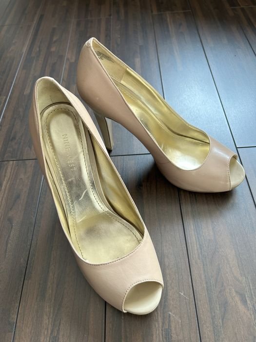 Femme Nine West Talons Beige Cuir Synthétique 38.5