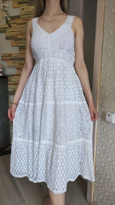 Женский Sezane Платье Белый Котон