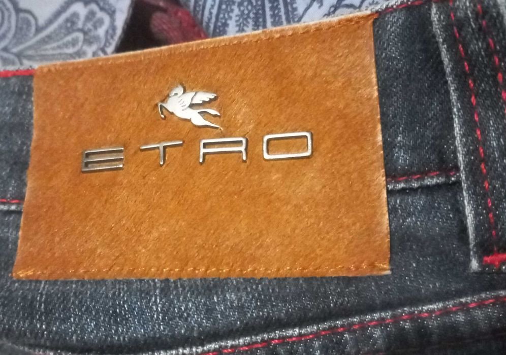 Men ETRO Jeans Navy Denim