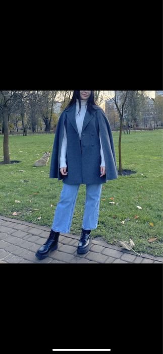 Women Max&Co Coat Grey Wool 38
