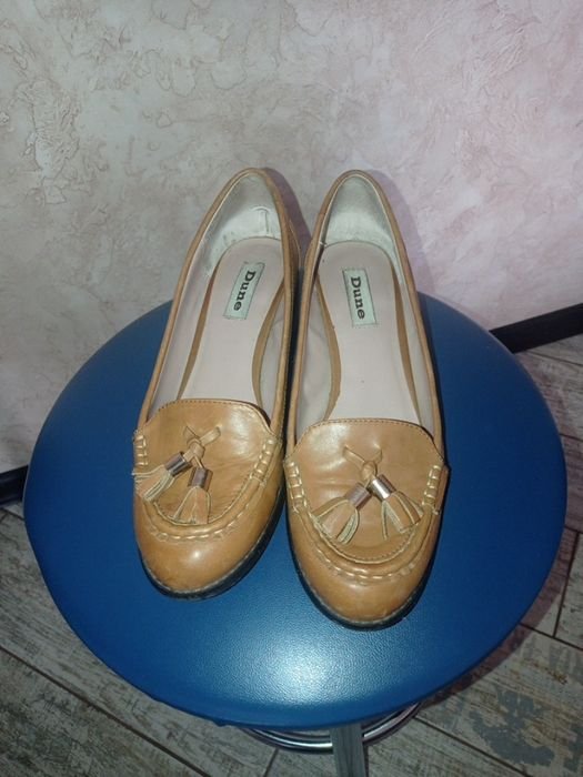 Damen Dune Absätze Orange Leder 38