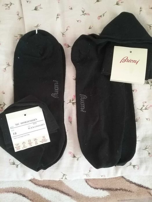 Homme Brioni Chaussettes Noir Coton 10