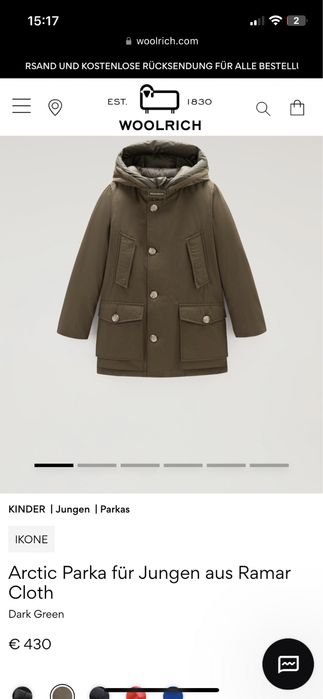 Damen Woolrich Parka Khaki 10