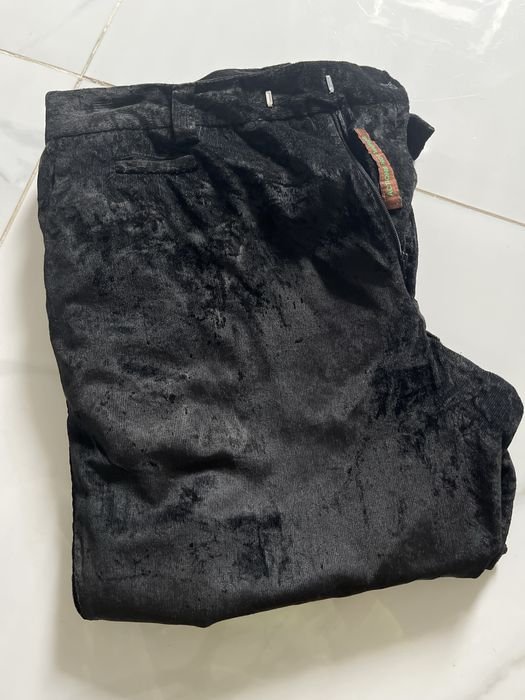 Men Etro Trousers Black Velvet 32