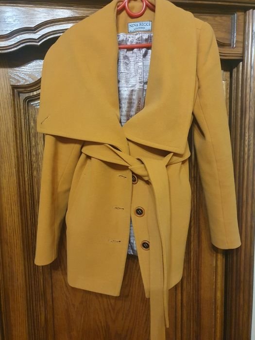 Женское Пальто Оранжевое Шерсть 36