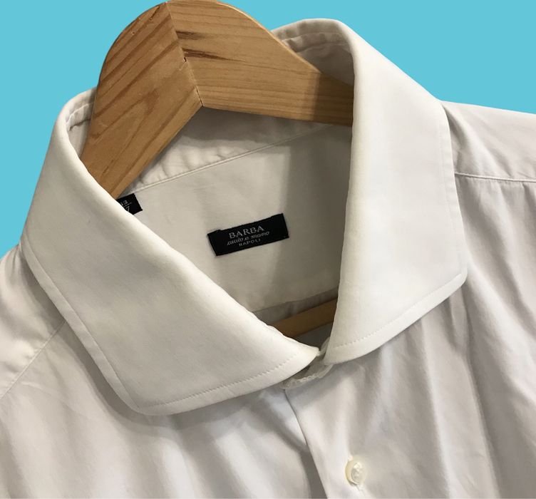 Men Barba Napoli Shirt White XL