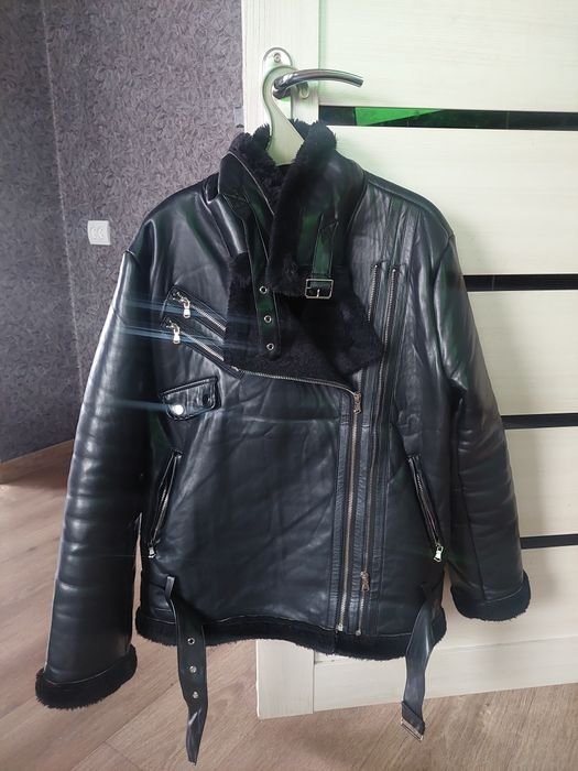 Женская Куртка Авиационная Чёрная Кожа