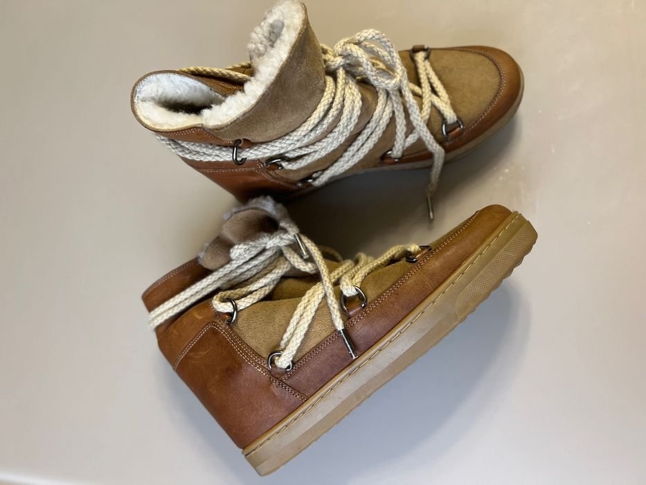 Femme Isabel Marant Nowles Marron Cuir 38