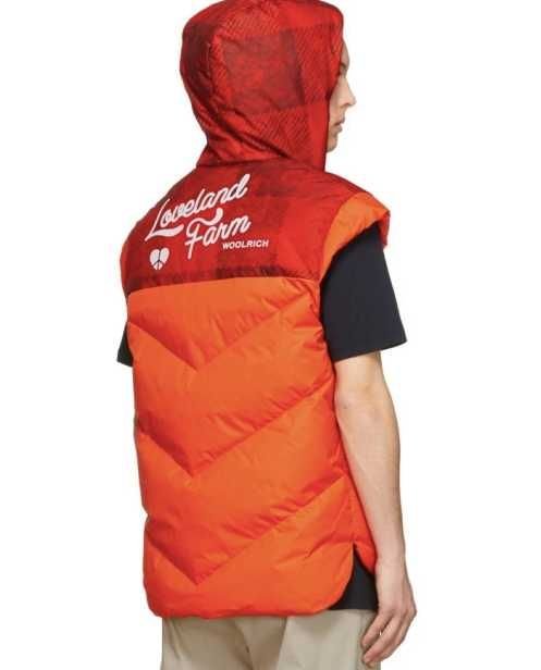 Men Woolrich Vest Orange Polyester One size
