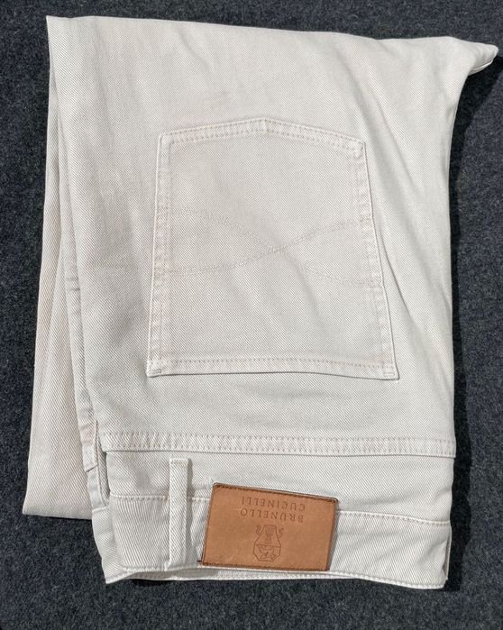 Homme Brunello Cucinelli Jeans Beige Vert Café 48