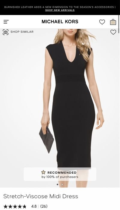 Women Michael Kors Dress Mulberry Elastic 36