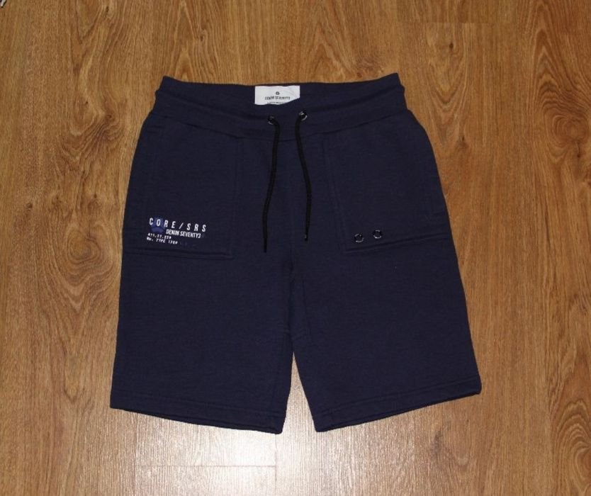 Мужские Denim Seventy3 Шорты Тёмно-синие Хлопок 30